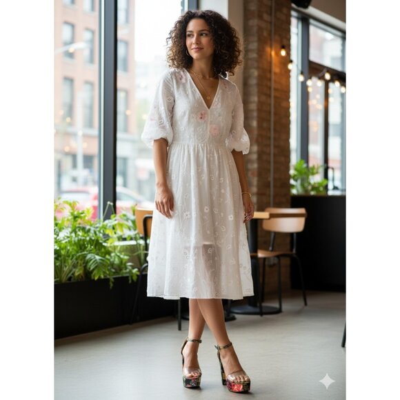 Chase & Chloe Cairo Floral Platform Heels Ankle Strap Clear Strap Size 8 - Picture 1 of 9